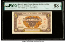 French Indochina Banque de l'Indo-Chine 5 Piastres ND (1942-45) Pick 63 PMG Choice Uncirculated 63 EPQ. 

HID09801242017

© 2022 Heritage Auctions | A...