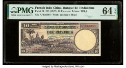 French Indochina Banque de l'Indo-Chine 10 Piastres ND (1947) Pick 80 PMG Choice Uncirculated 64 EPQ. 

HID09801242017

© 2022 Heritage Auctions | All...