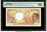 Gabon Banque des Etats de l'Afrique Centrale 5000 Francs ND (1978) Pick 4c PMG Gem Uncirculated 66 EPQ. 

HID09801242017

© 2022 Heritage Auctions | A...