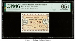 Guinea Gouvernement General de l'Afrique 0.50 Franc 11.2.1917 Pick 1b PMG Gem Uncirculated 65 EPQ. 

HID09801242017

© 2022 Heritage Auctions | All Ri...