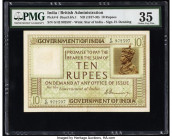 India Government of India 10 Rupees ND (1917-30) Pick 6 Jhun3.6A.1 PMG Choice Very Fine 35. Spindle holes at issue. 

HID09801242017

© 2022 Heritage ...