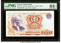 Norway Norges Bank 1000 Kroner 1980 Pick 40b PMG Choice Uncirculated 64 EPQ. 

HID09801242017

© 2022 Heritage Auctions | All Rights Reserved
