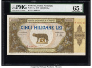 Romania Banca Nationala 5,000,000 Lei 25.6.1947 Pick 61a PMG Gem Uncirculated 65 EPQ. 

HID09801242017

© 2022 Heritage Auctions | All Rights Reserved...