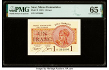 Saar Mines Domaniales de la Sarre 1 Franc ND (1919) Pick 2 PMG Gem Uncirculated 65 EPQ. 

HID09801242017

© 2022 Heritage Auctions | All Rights Reserv...