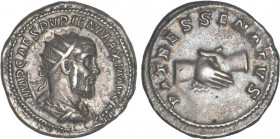PUPIEN (238)
Antoninianus: Clapsed righ hands
 - TTB 45 (TTB++)
Très Rare !!


SM 8522, CO 21, RIC 11b
ROME - ARGENT - 5,62g

 --------------...