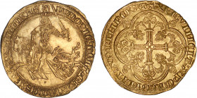FLANDRE
Monnaies des comtes, Louis II de Male (1346-1384) : Franc à cheval
 - SUP 58 (SUP)
Très Rare surtout en l'état !!


B 2224, Delm 458, Ga...