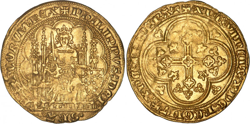 PHILIPPE VI de Valois (1328-1350)
Écu d'or à la chaise, 1re émission, var.
 - ...