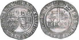HENRI VI d'Angleterre (1422-1453)
Blanc aux écus
 - TTB 35 (TTB)
Rouen


D 445, El 279-291c
ROUEN - ARGENT - 3,25g

 ------------------------...