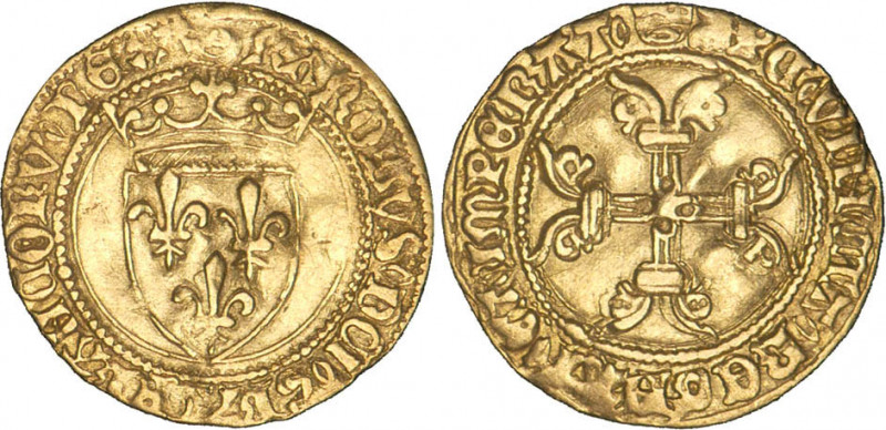 CHARLES VII le Victorieux, 2e période (1436-1461)
Demi-écu d'or à la couronne, ...