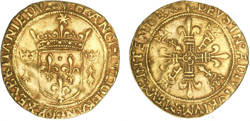 FRANÇOIS Ier (1515-1547)
Ecu d'or au soleil de Bretagne, 1er type
 R - TTB 40 ...