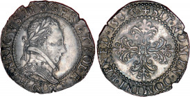 LIGUE au nom d'HENRI III (1589-1596)
1/2 franc
1586 G - SUP 50 (SUP-)
Très Rare !!


D 1160
POITIERS - ARGENT - 

 --------------------------...