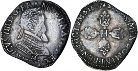 HENRI IV le Grand (1589-1610)
1/2 franc, variété légende commençant en bas
1607 M - TTB 30 (TTB-)



D 1212a, KM# 14
TOULOUSE - ARGENT - 

 -...