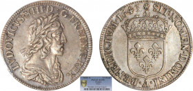 LOUIS XIII le Juste (1610-1643)
1/4 d'écu blanc, deuxième poinçon de Warin
1643 A * - SUP 53 (SUP-)
PCGS AU55


DR 64, D 1351, GR 48, KM# 134
P...