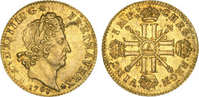 LOUIS XIV le Grand (1643-1715)
1/2 louis d'or aux 8 L et aux insignes
1701 A - SUP 50 (SUP-)
rf - Rare !, paille avers


DR 248, D 1444-1444a, G...