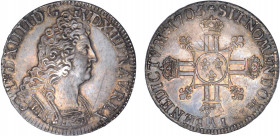 LOUIS XIV le Grand (1643-1715)
Écu aux 8 L, 2e type
1705 A - SUP 50 (SUP-)
rf - beau portrait


DR 363, D 1551-1551a, GR 224, Dav# 1320, KM# 360...