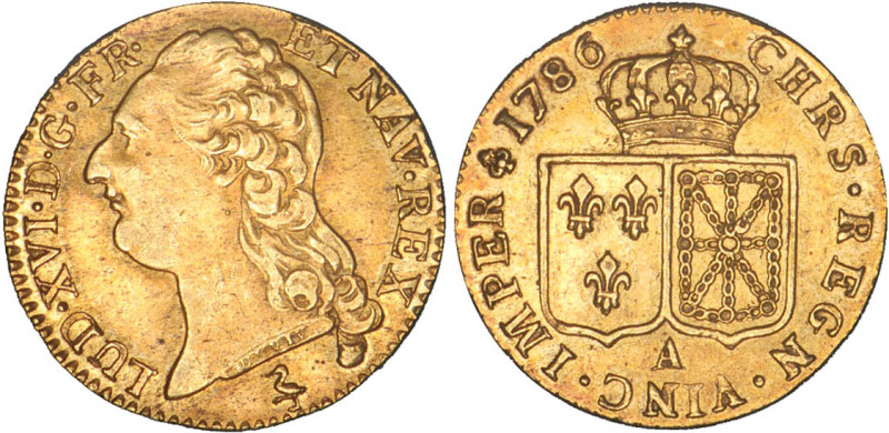LOUIS XVI (1774-1792/93)
Louis d'or à la tête nue
1786 A - SUP 58 (SUP)
1er s...