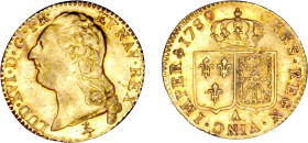 LOUIS XVI (1774-1792/93)
Louis d'or à la tête nue
1789 A - SPL 62 (SUP++)
1er sem. - Rare !


DR 605, D 1707, GR 361, R 10, KM# 591, Fr# 475
PA...