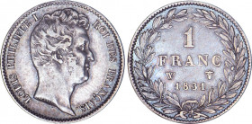 1 FRANC
1 FRANC Louis-Philippe I, tête nue
1831 W - TTB 40 (TTB+)
Assez Rare !


G 452, F 209, KM# 742
LILLE - ARGENT - 

 ------------------...