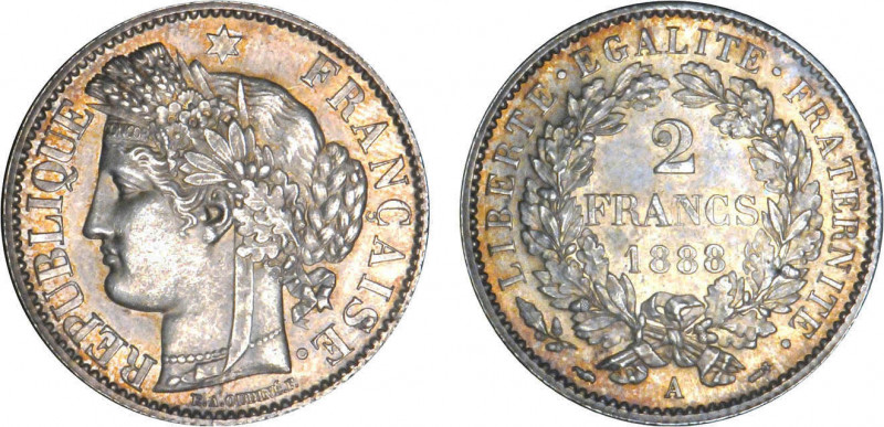 2 FRANCS
2 FRANCS type Cérès (IIIe République
1888 A - SPL 62 (SUP++)
Rare en...