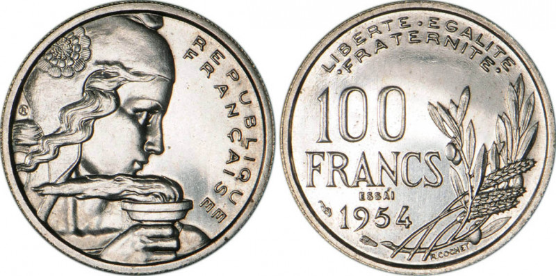 100 FRANCS
100 FRANCS (Cochet)
1954 - FDC 64 (FDC)
ESSAI - Rare !


G 897,...
