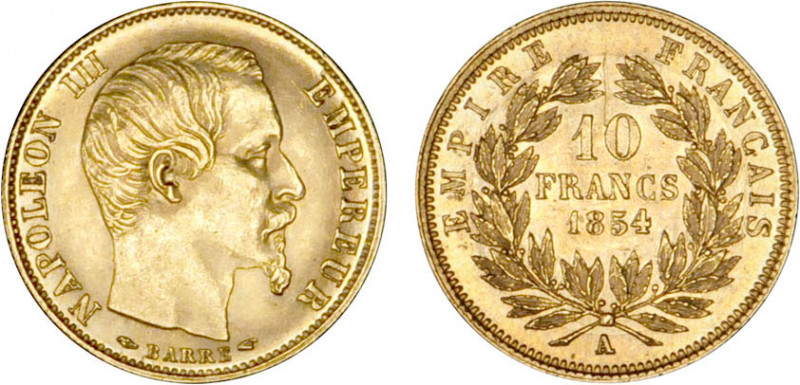 10 FRANCS OR
10 FRANCS or, Napoléon III tête nue, petit module, tranche lisse
...