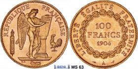 100 FRANCS OR
100 FRANCS or, "Génie", tranche : Dieu protège ...
1904 A - SPL 63 (SUP++)
Rare en l'état ! - GENI MS63


G 1137, F 552, KM# 832
...
