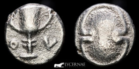 Boeotia Silver Silver Obol 0.84 g. 9 mm. Thebes 395-340 B.C. gVF