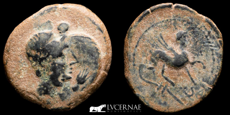 Ancient Hispania - CASTULO (Linares, Jaén). 
Bronze hand series As. (17,76, g. 3...