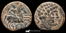 Segia Bronze Semis 6.79 g. 24 mm. Ejea de los Caballeros, Zaragoza. 120-20 BC Good very fine (MBC+)