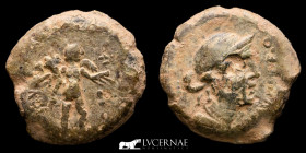 Hispain Julius Caesar times Bronze Semis 7.38 g., 21 mm. Corduba 44 BC Good very fine (MBC)