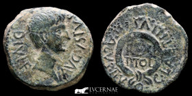 Augustus Bronze Semis 4.56 g., 21 mm. Carthagonova 14 BC gVF