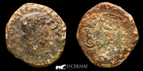 Augustus bronze Semis 5.97 g., 24 mm. Emerita Augusta 27 B.C. - 14 A.D. Very Fine