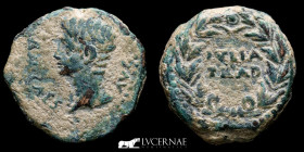 Augustus Bronze As 13.54 g., 24 mm. Algeciras, Cadiz 15-14 BC. gVF