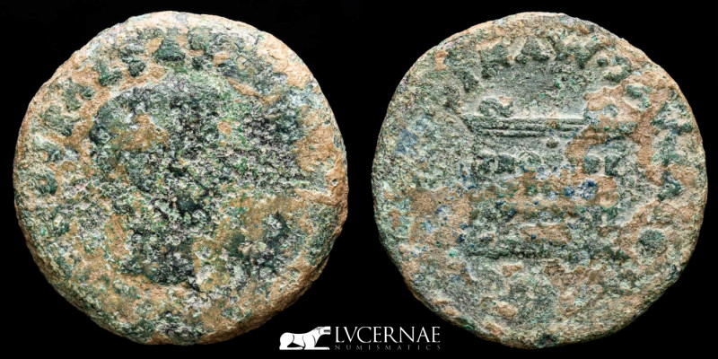 Roman Hispania - Tiberius (14 - 37 AD) - Bronze As (11.93 g. 29 mm.) Minted in I...