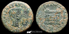 Tiberius Bronze As 11.93 g. 29 mm. Italica (Sevilla) 14-37 A.D. Good very fine