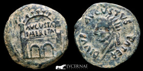 Tiberius Bronze Dupondius 14.84 g. 34 mm. Merida 14-37 A.D. Very Fine