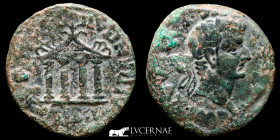 Tiberius Bronze As 12,59 g., 26 mm.  Merida, Emerita Augusta. 27-22 A.D. GVF