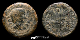 Emerita Augusta. Bronze semis (5.36 g., 22 mm.). Augustus (27 B.C-14 AD) Very fine