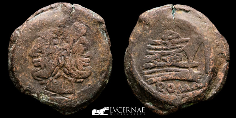 Roman Republic - Anonymous bronze Janus As (32.74 g. 35 mm.) minted in Rome arou...