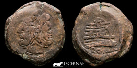 Anonymous Janus Bronze As 32.74 g. 35 mm. Rome 206-194 BC. Very fine (MBC)