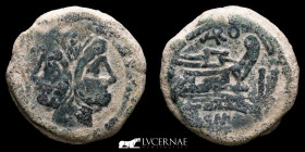 Terentius Varo Bronze As 30,00 g, 33 mm Rome 169-158 B.C. Good very fine (MBC)