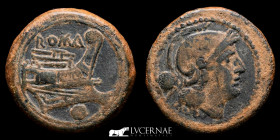 Roman Republic Anonymous Bronze Uncia 10,10 g, 23 mm. Rome 217-215 B.C. Good very fine (MBC)