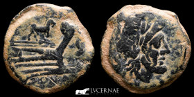 Roman Republic - Anonymous Bronze Semis 12.15 g., 26 mm. Rome 169-158 B.C. Good very fine