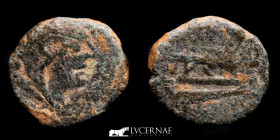 Roman Republic Bronze Quadrans 4.00 g, 18 mm. Hispania 211 B.C. Very fine (MBC)
