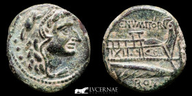 Roman Republic C.Numitorius Bronze Quadrans 4,64 g. 19 mm. Rome 133 B.C extremely fine
