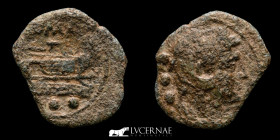 Anonymous Bronze Quadrans 2.57 g, 20 mm. Rome 211 B.C. Very fine (BC)