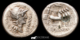 Manlius Torquatus Cornelius Sulla silvered bronze Fouree denarius 3,12 g 18 mm Rome 82 BC Good very fine (MBC)