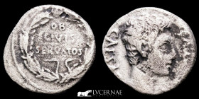 Augustus Silver Denarius 3,07 g. 18 mm. Colonia Patricia 19 B.C. Good very fine (MBC)