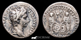 Augustus Silver Denarius 3,67 g. 18 mm. Lugdunum 2 BC.- 4 AD. gVF
