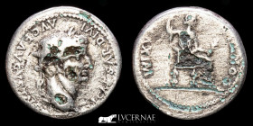 Tiberius silvered bronze Fouree denarius 3,04 g., 18 mm. Lugdunum 14-37 A.D. GVF